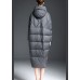 Trendy Grey zippered Warm Thick Winter Duck Down down coat