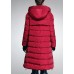 Elegant Mulberry Button drawstring Thick Winter Duck Down Coat