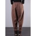 Unique elastic waist chothes women's chocolate Inspiration pockets harem pants