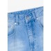 Chic high waist pant oversize denim blue Cotton embroidery pant