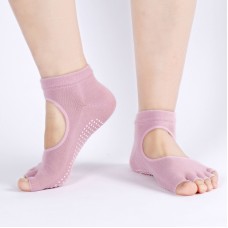 Women Open back Toe Yoga Sock Non  slip Five  finger Socks