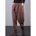 Unique elastic waist chothes women's chocolate Inspiration pockets harem pants